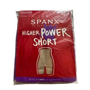 Spanx Higher Power Short Shapewear Seamless Ultra-Soft‎ Nude Lightweight Small